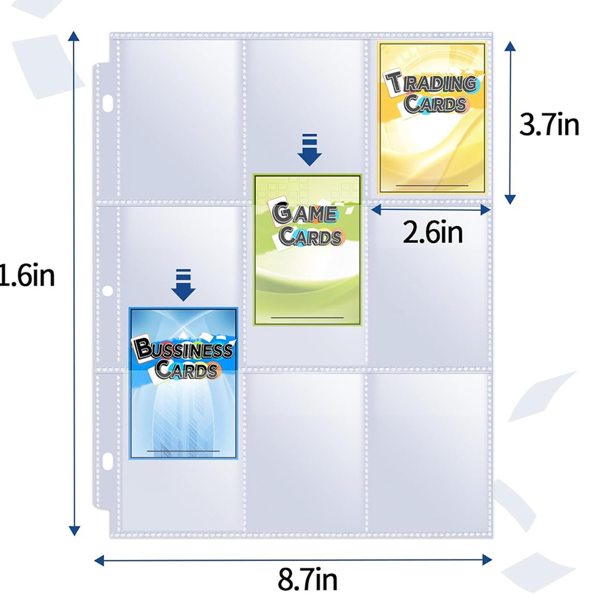 50 Pack 9 Pocket Card Sleeves  - Trading Card Binder review and price